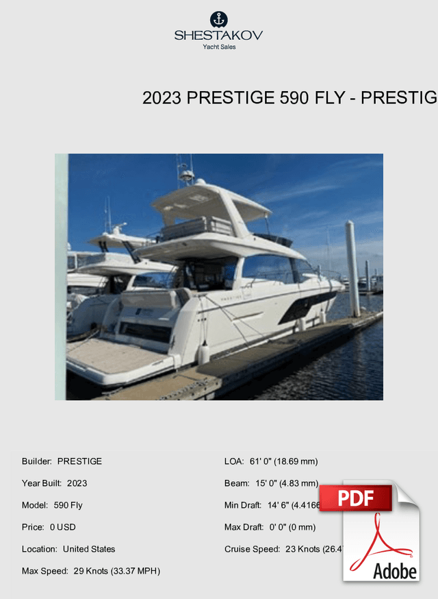 2023 Prestige 590 Fly - 590 Fly - 2023