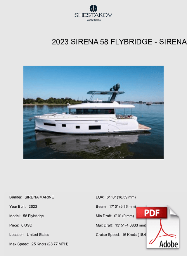 2023 Sirena 58 Flybridge - 58 Flybridge - 2023