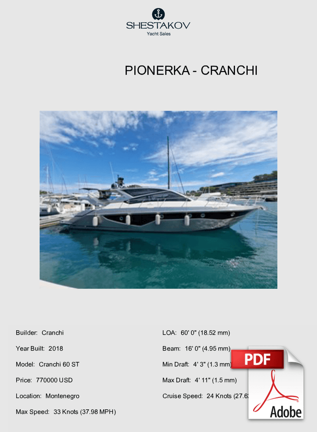 Pionerka - Cranchi 60 ST - 2018