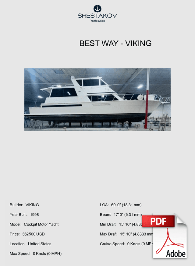 BEST WAY - Cockpit Motor Yacht - 1998