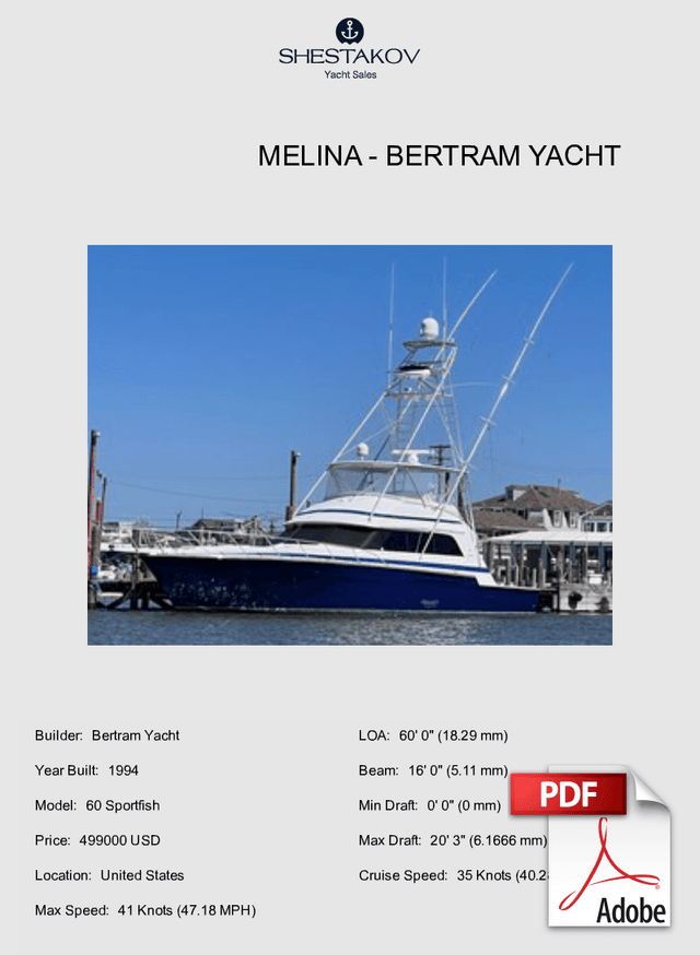 MELINA - 60 Sportfish - 1994