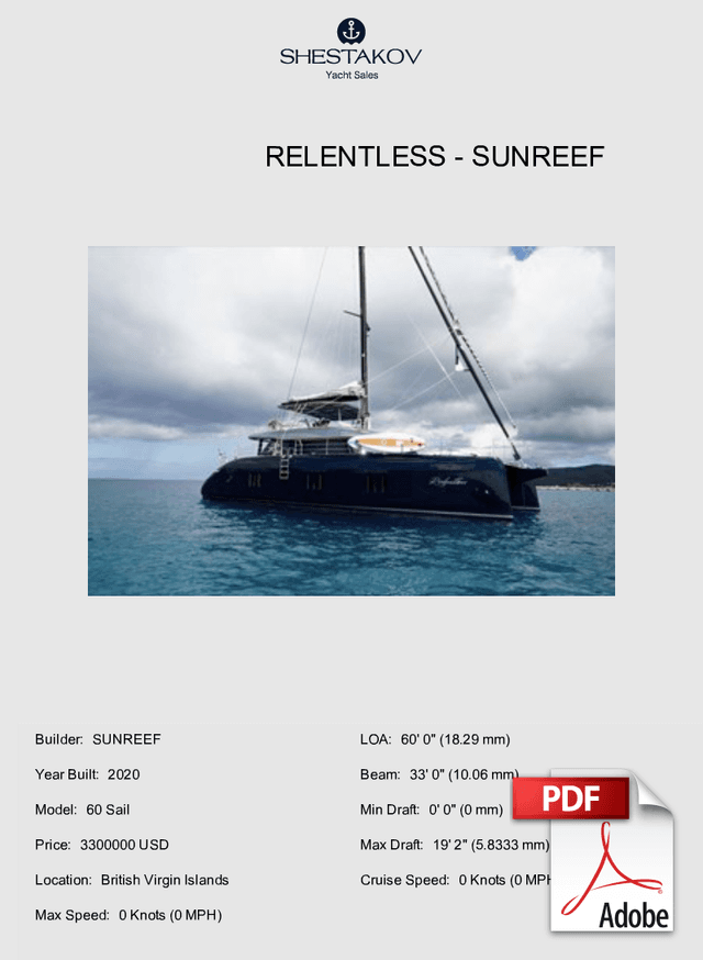 RELENTLESS - 60 Sail - 2020