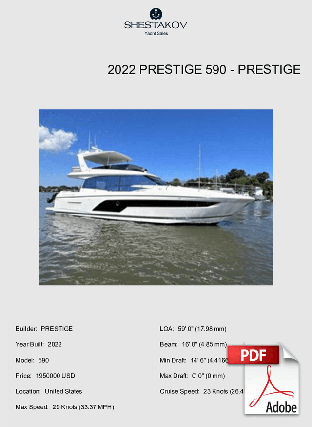 2022 Prestige 590 - 590 - 2022