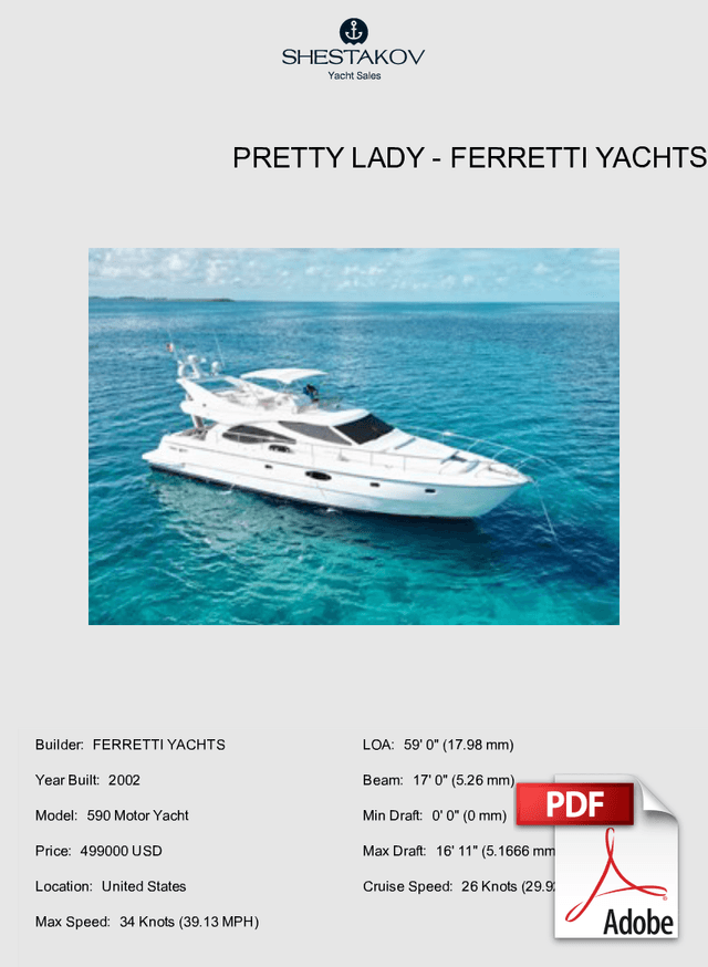 PRETTY LADY - 590 Motor Yacht - 2003