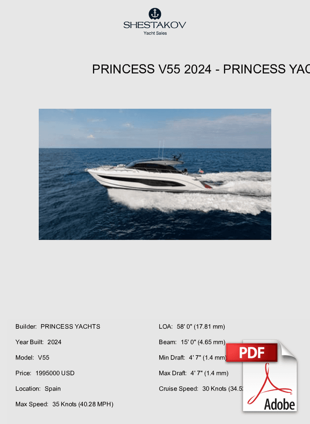 Princess V55 2024 - V55 - 2024