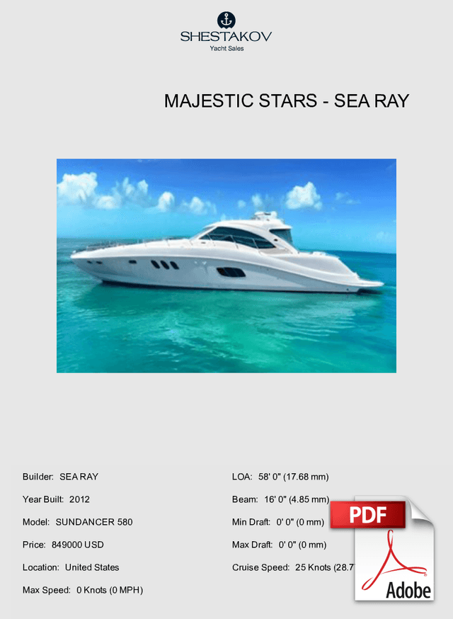 Majestic Stars - SUNDANCER 580 - 2012