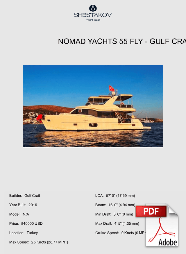 NOMAD YACHTS 55 FLY - N/A - 2016