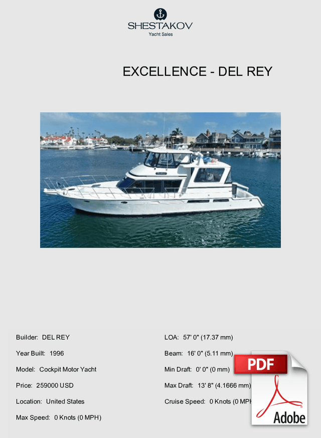 EXCELLENCE - Cockpit Motor Yacht - 1996