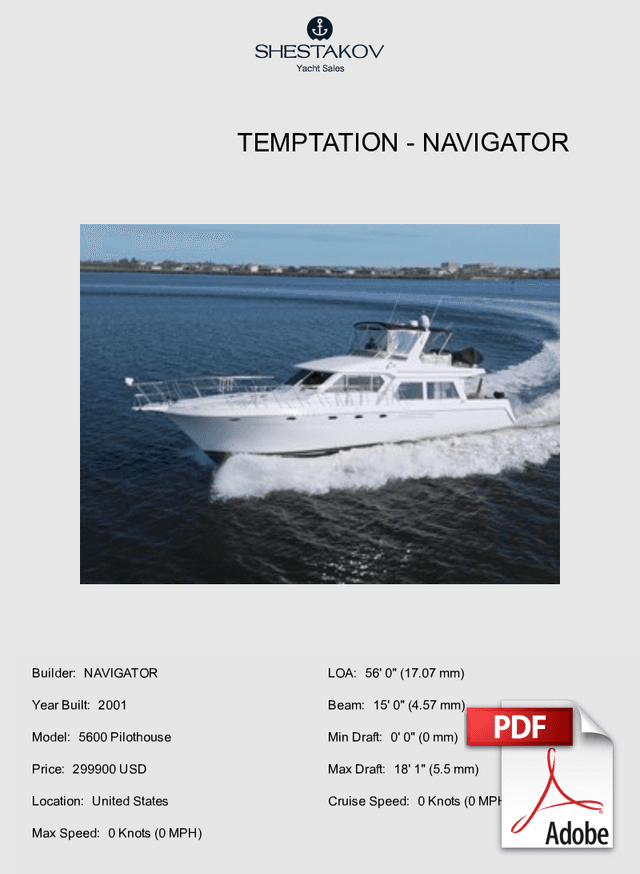 Temptation - 5600 Pilothouse - 2001