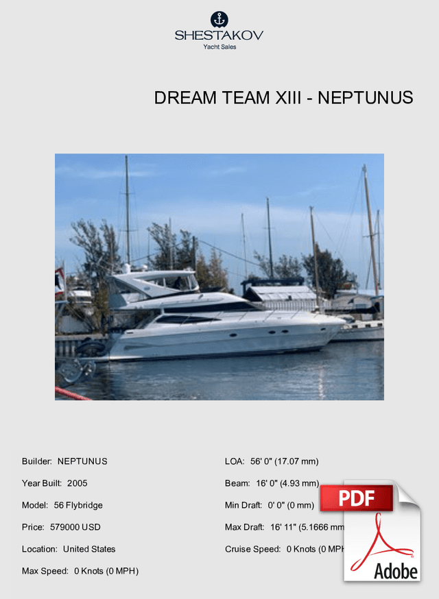 Dream Team XIII - 56 Flybridge - 2005