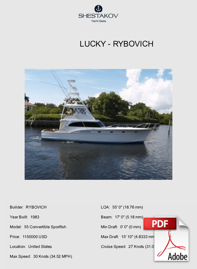 Lucky - 55 Convertible Sportfish - 1983