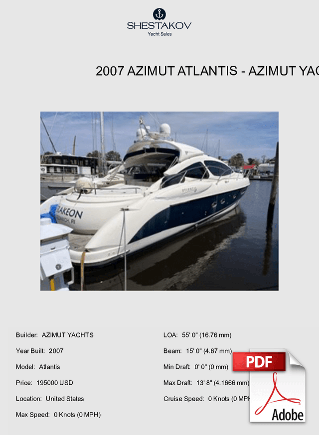 2007 Azimut Atlantis - Atlantis - 2007