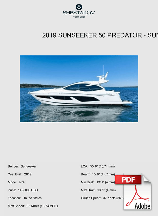 2019 Sunseeker 50 Predator - N/A - 2019