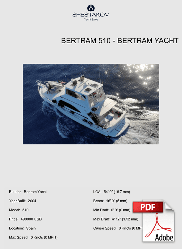 Bertram 510 - 510 - 2004