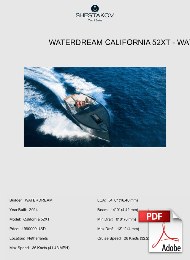 Waterdream California 52XT - California 52XT - 2024