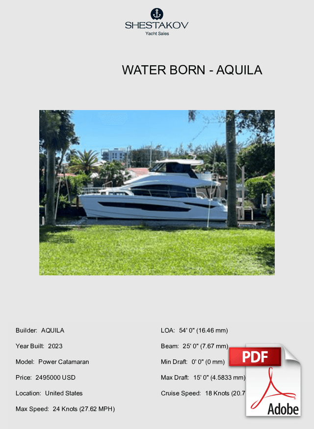 WATER BORN - Power Catamaran - 2023