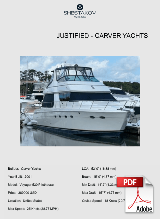 Justified - Voyager 530 Pilothouse - 2001