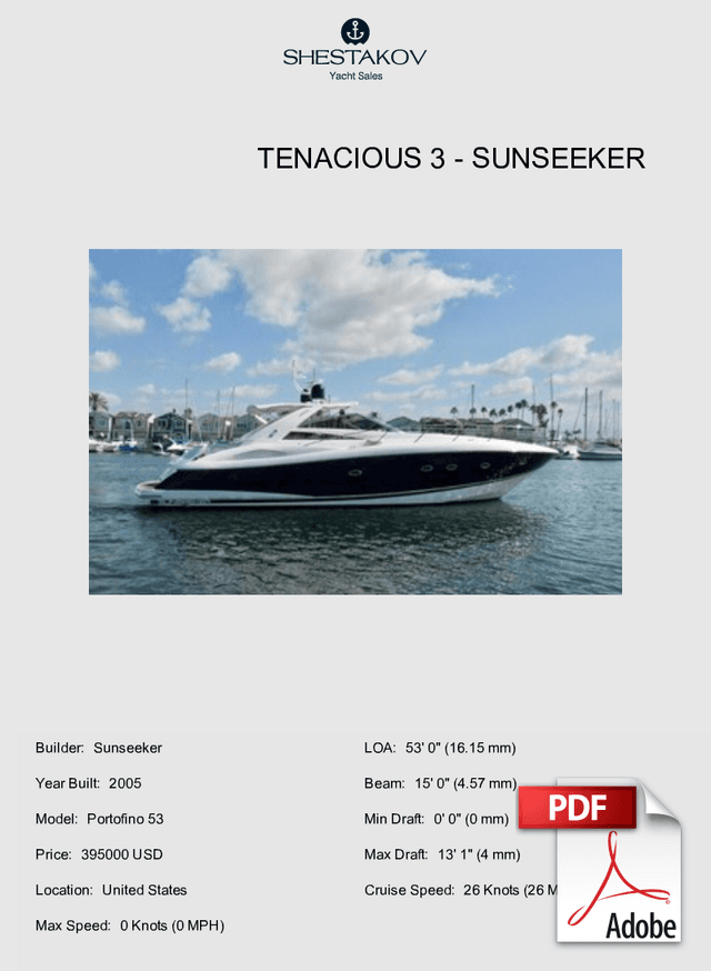 TENACIOUS 3 - Portofino 53 - 2005