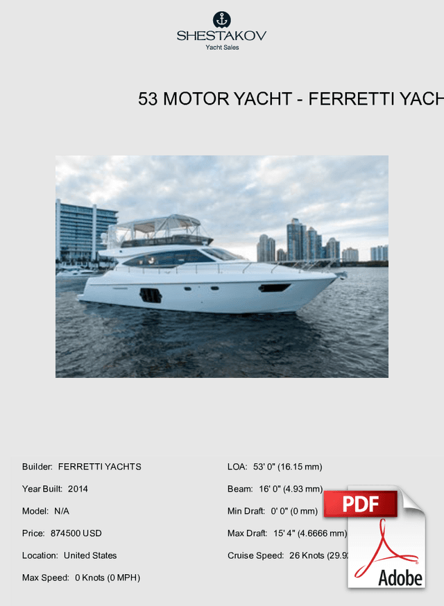 53 Motor Yacht - N/A - 2014