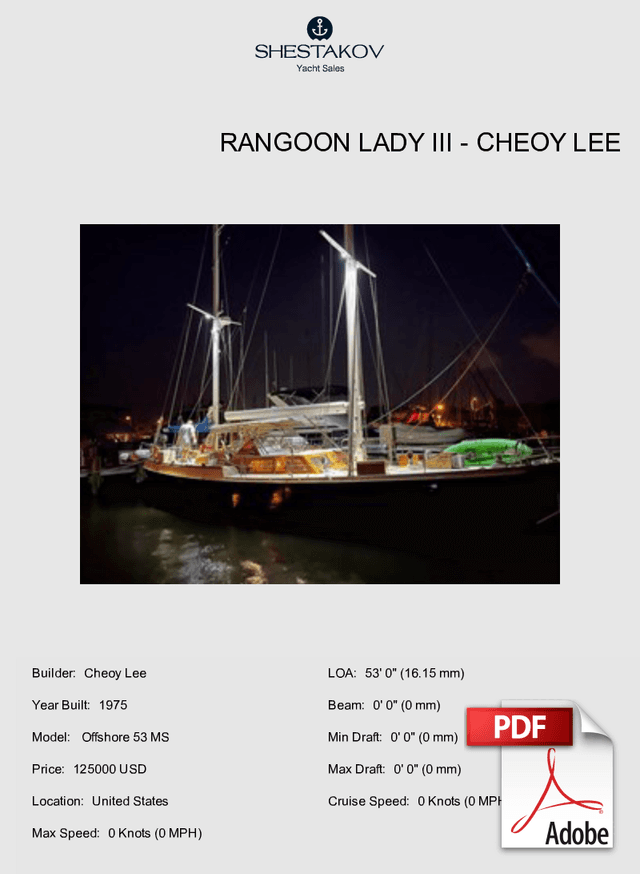 RANGOON LADY III -  Offshore 53 MS - 1975