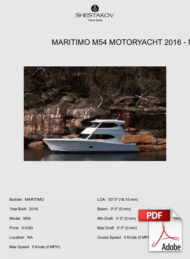 Maritimo M54 Motoryacht 2016 - M54 - 0