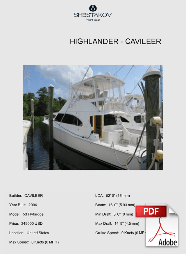 Highlander - 53 Flybridge - 2004