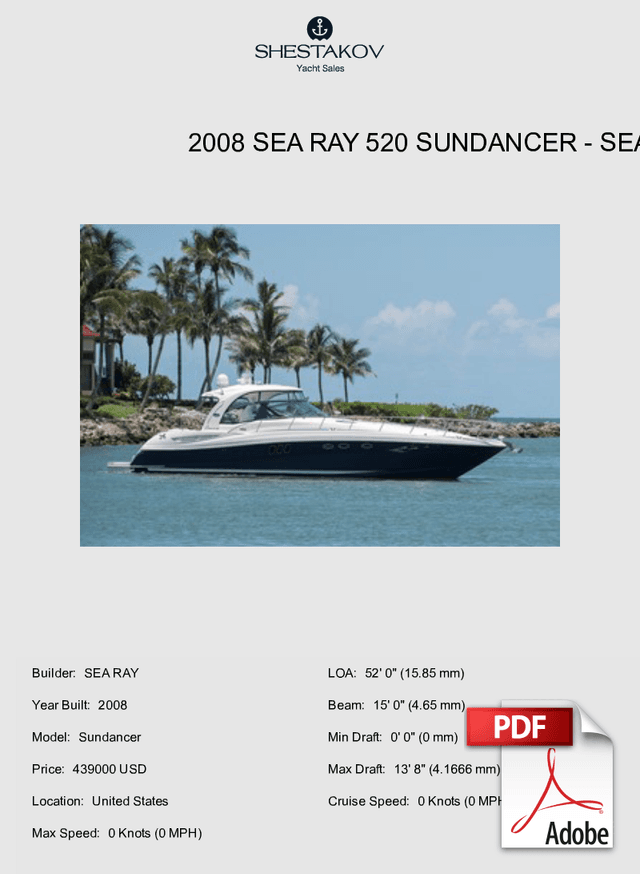 2008 Sea Ray 520 Sundancer - Sundancer - 2008