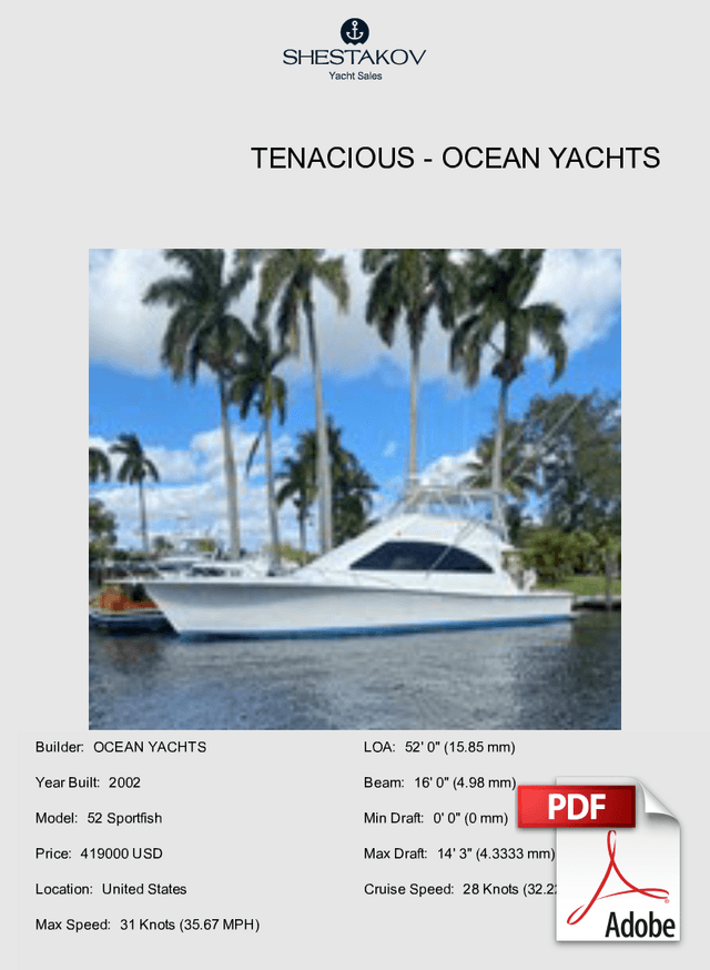 Tenacious - 52 Sportfish - 2002