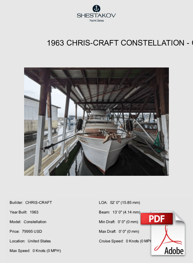 1963 Chris-Craft Constellation - Constellation - 1963