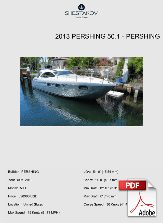 2013 Pershing 50.1 - 50.1 - 2013