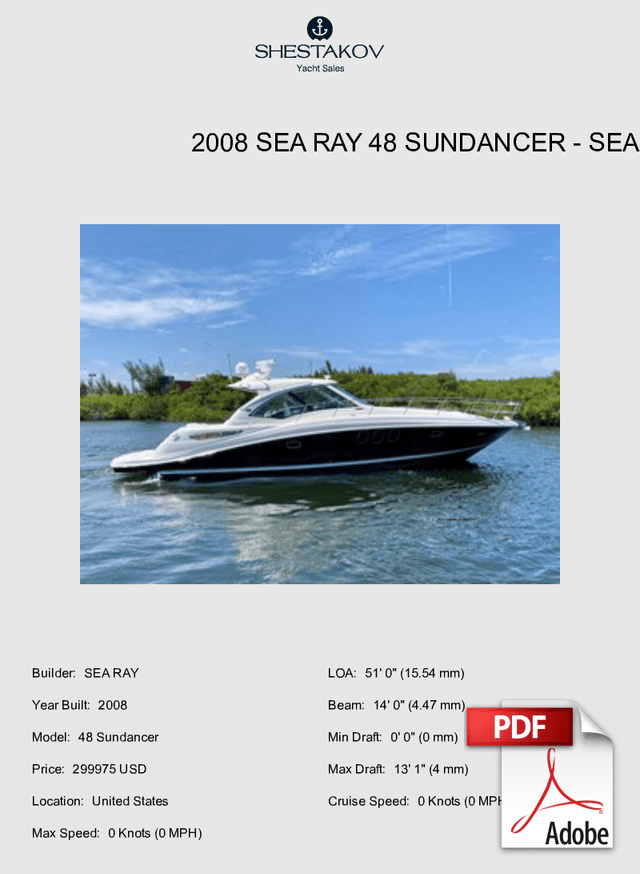 2008 Sea Ray 48 Sundancer - 48 Sundancer - 2008