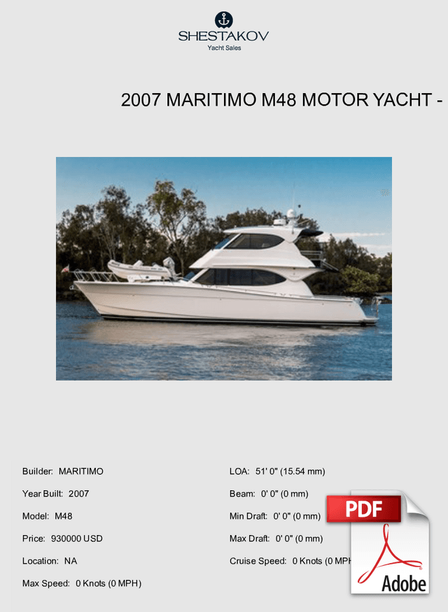 2007 Maritimo M48 Motor Yacht - M48 - 0