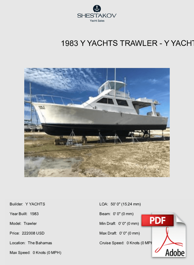 1983 Y Yachts Trawler - Trawler - 1983