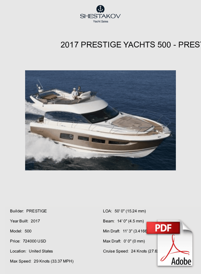 2017 Prestige Yachts 500 - 500 - 2017