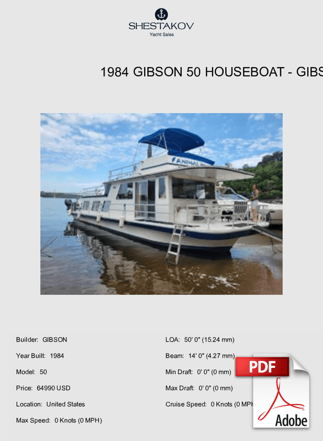 1984 Gibson 50 Houseboat - 50 - 1984