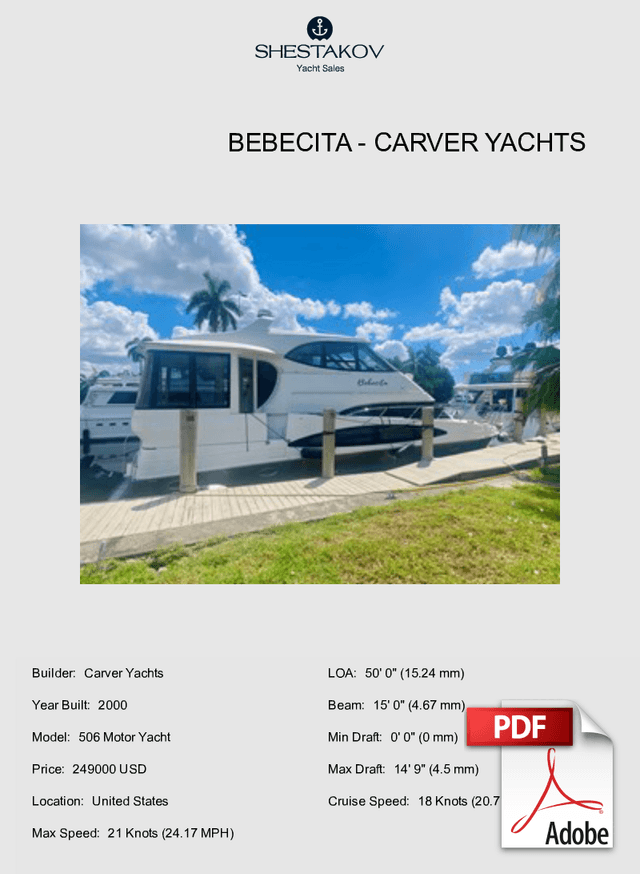 Bebecita - 506 Motor Yacht - 2000