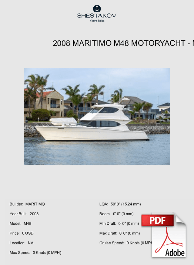 2008 Maritimo M48 Motoryacht - M48 - 0