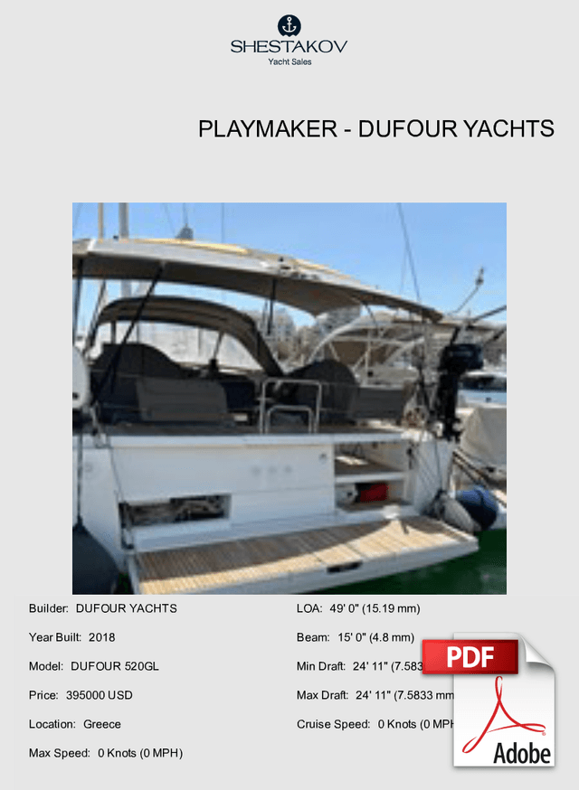 PLAYMAKER - DUFOUR 520GL - 2018