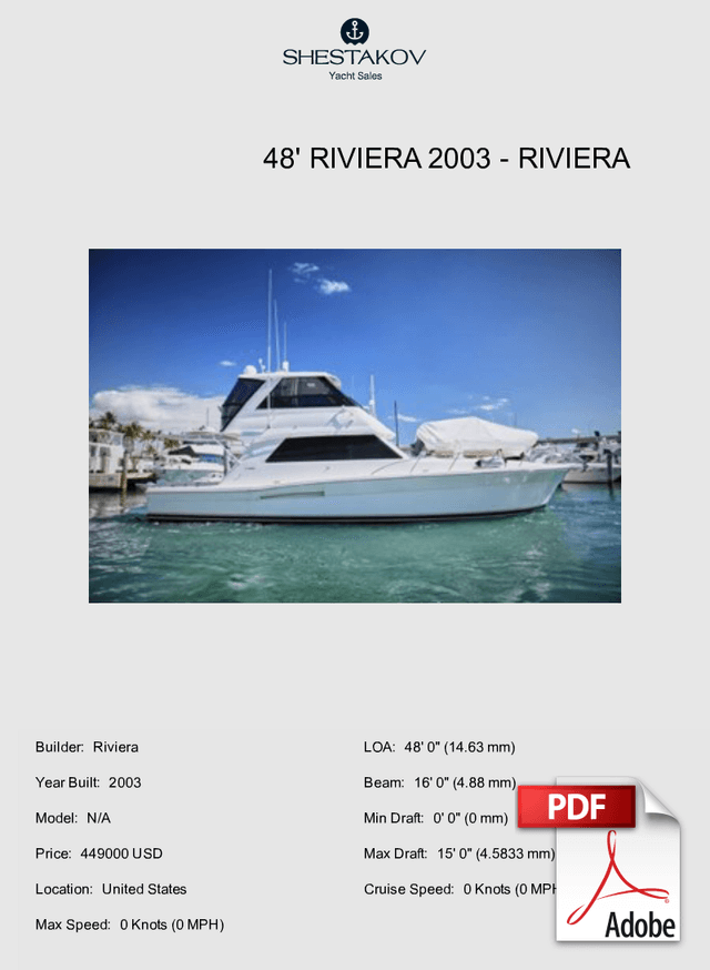 48' Riviera 2003 - N/A - 2003