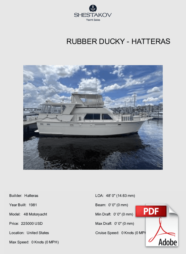 RUBBER DUCKY -  48 Motoryacht - 1981