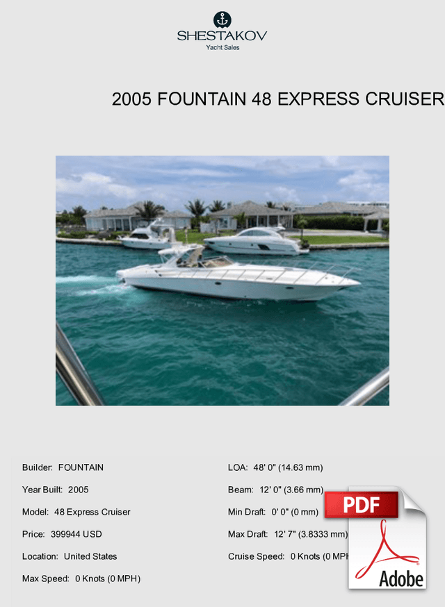 2005 Fountain 48 Express Cruiser - 48 Express Cruiser - 2005