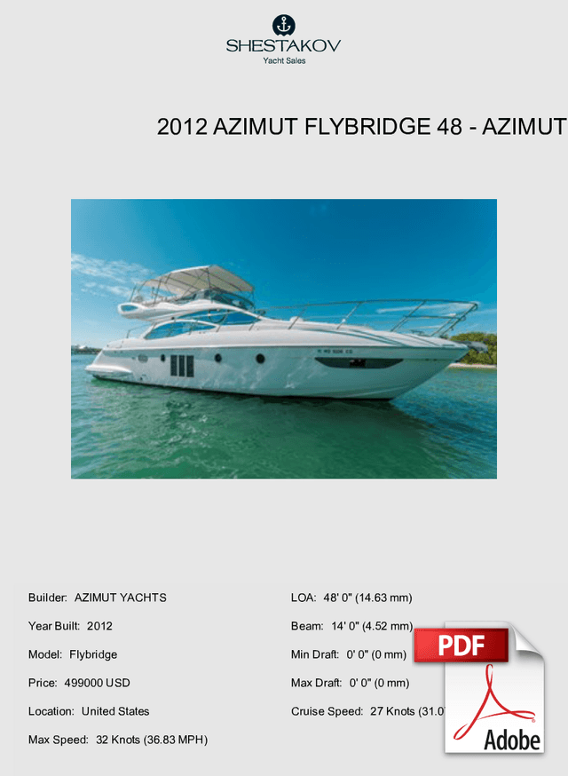 2012 Azimut Flybridge 48 - Flybridge - 2012