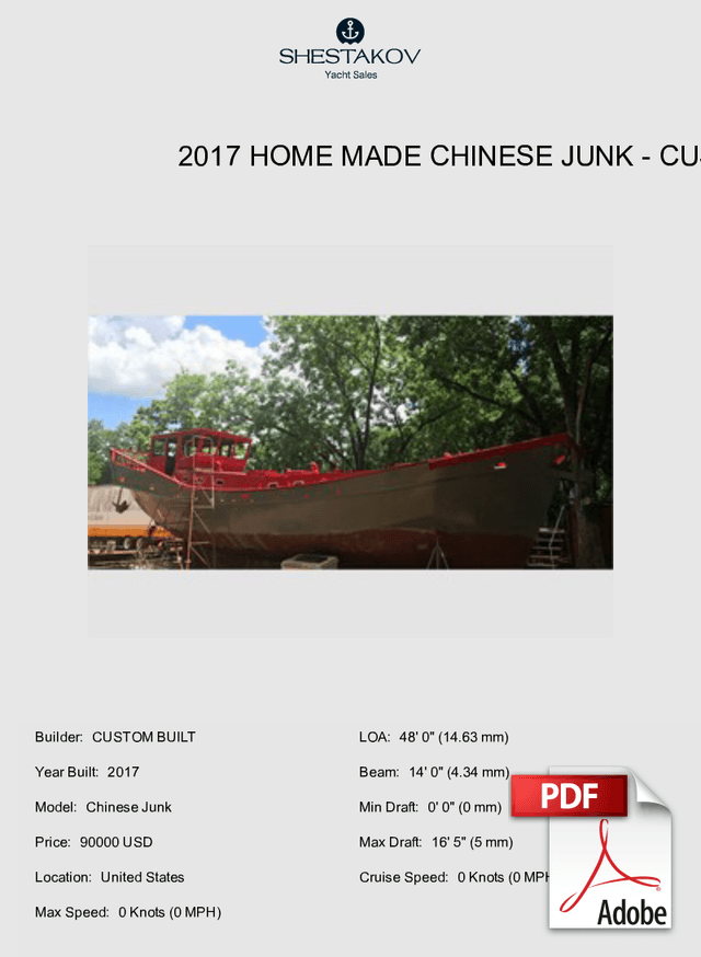 2017 Home Made Chinese Junk - Chinese Junk - 2017