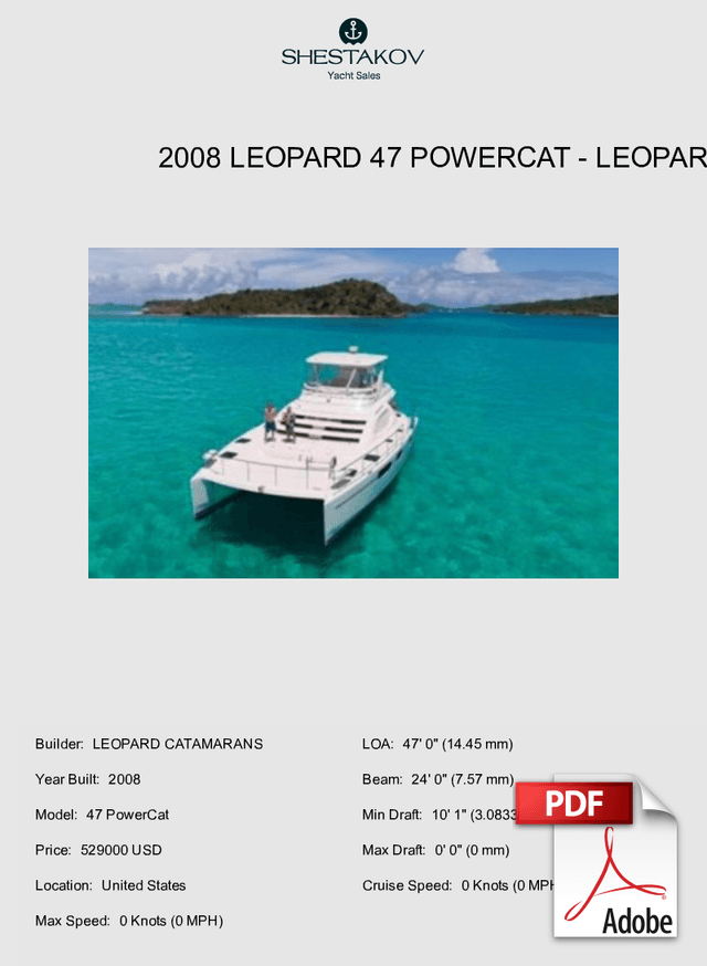 2008 Leopard 47 PowerCat - 47 PowerCat - 2008