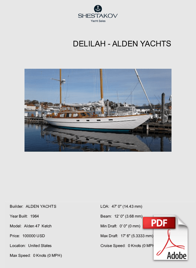 Delilah - Alden 47  Ketch - 1964