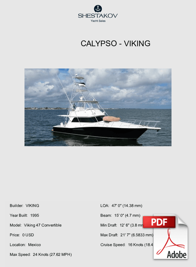 CALYPSO - Viking 47 Convertible - 1996