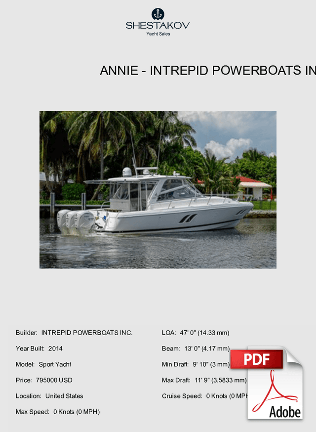 Annie - Sport Yacht - 2014