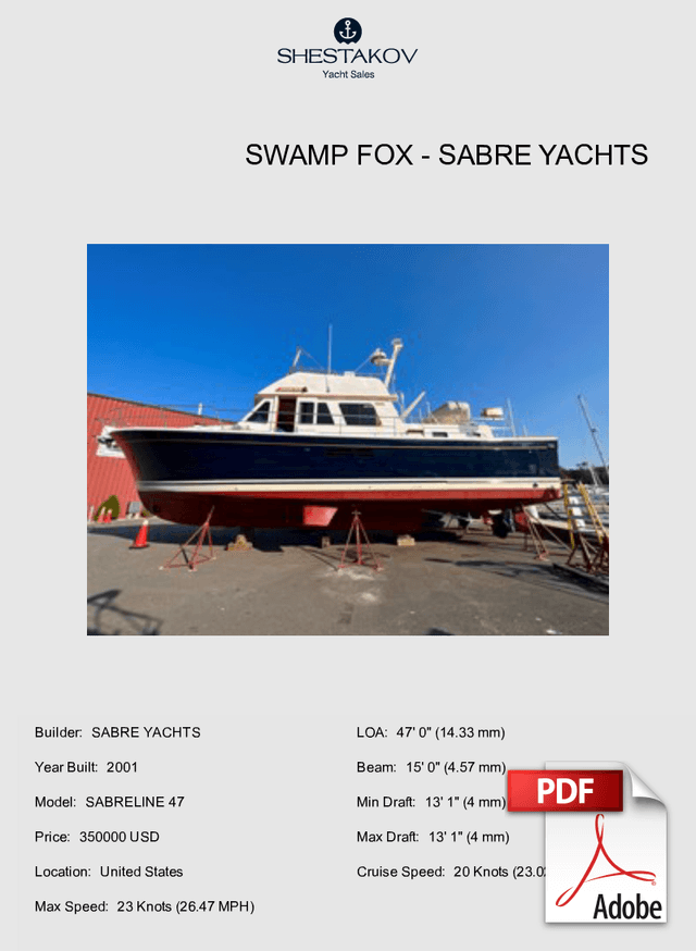 SWAMP FOX - SABRELINE 47 - 2001