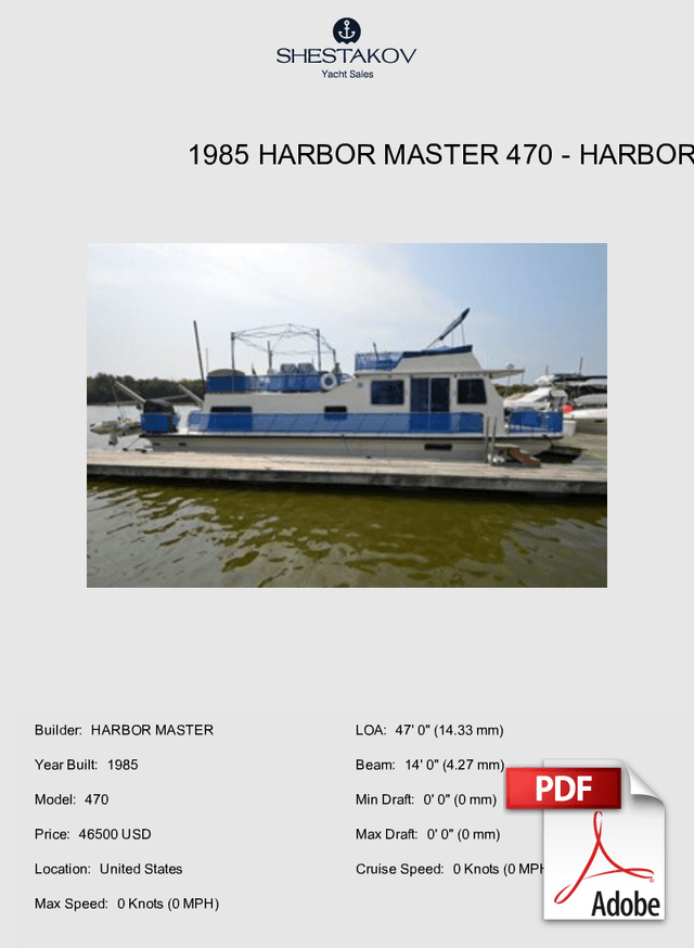 1985 Harbor Master 470 - 470 - 1985