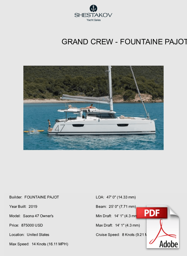 Grand Crew - Saona 47 Owner's - 2019